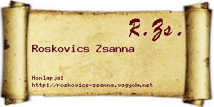 Roskovics Zsanna névjegykártya